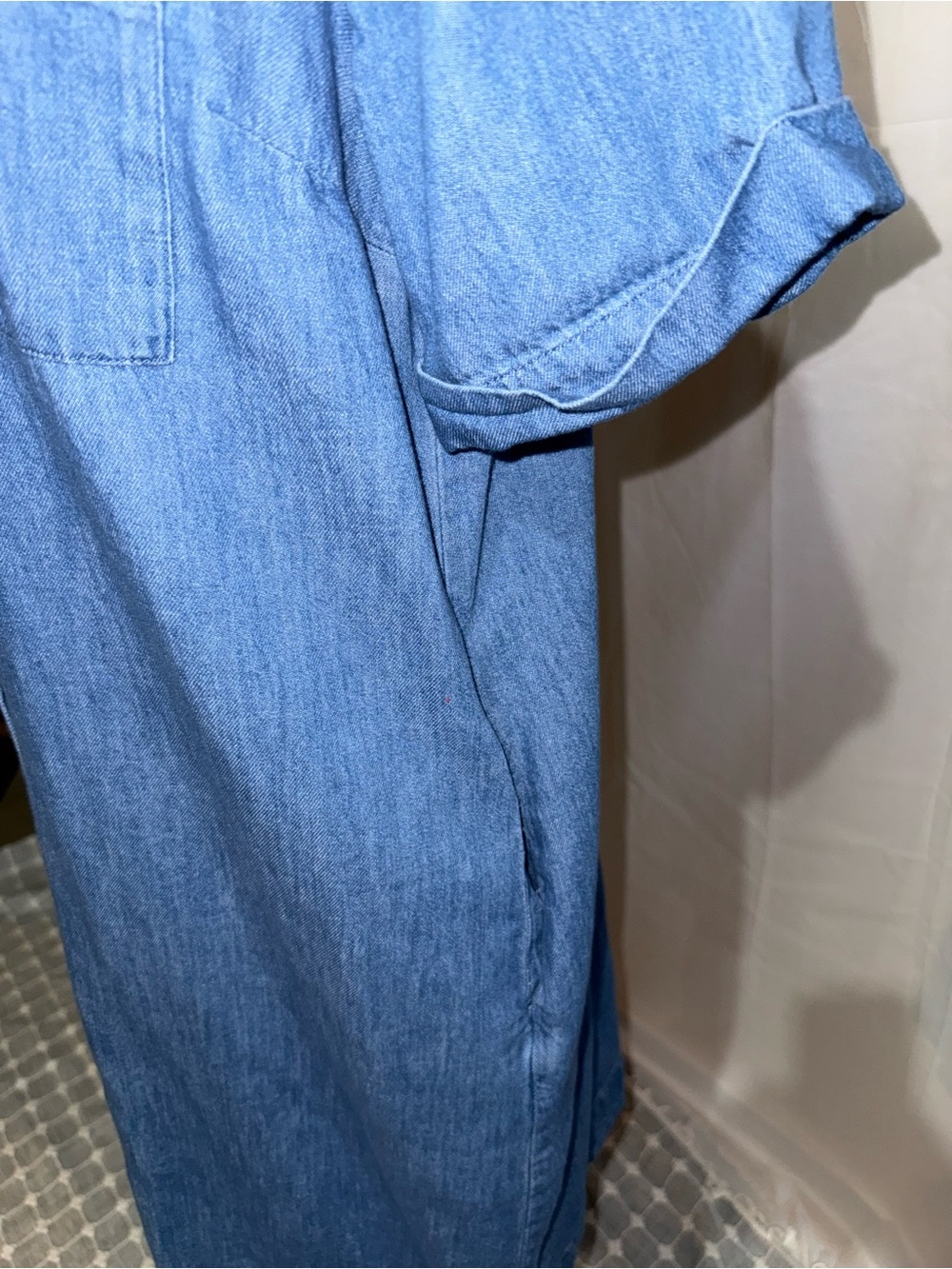 Old Navy Button-Front Chambray Shirt Dress Medium Tall - Picture 4 of 5
